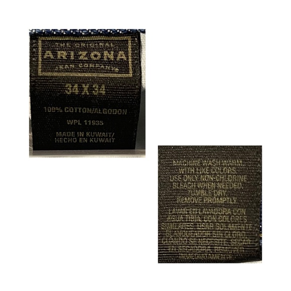 Arizona Jean Company Men's Baggy Light Wash Premium Denim Jeans-Size 34” x 34” - Picture 5 of 5